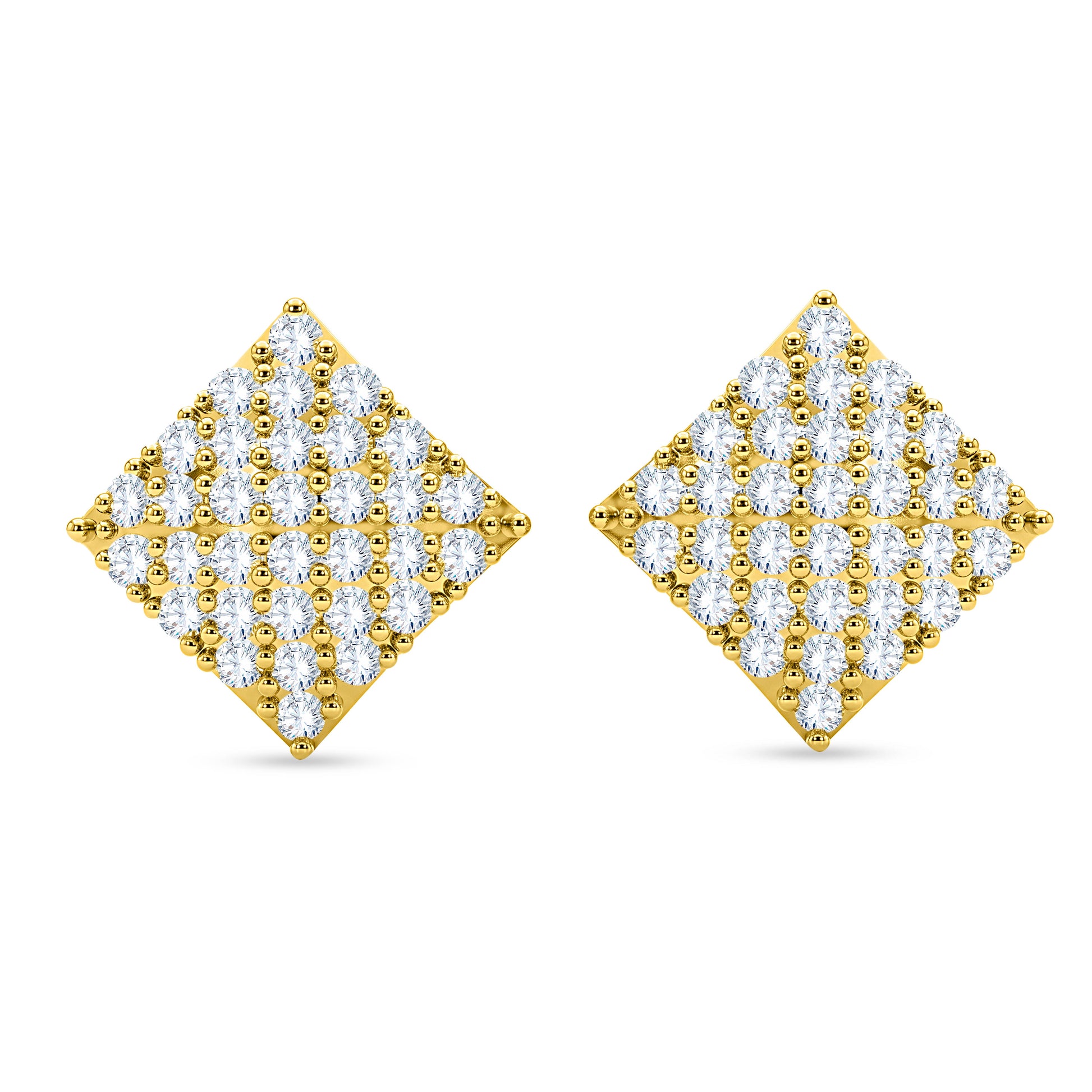 14K Yellow Gold Round Cut Diamond Earrings – 0.71 CT, fine jewellery by Luster d'Anvers, Antwerp