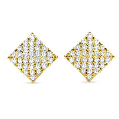 14K Yellow Gold Round Cut Diamond Earrings – 0.71 CT, fine jewellery by Luster d'Anvers, Antwerp