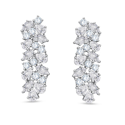 14K White Gold Multi-Shape Lab-Grown Diamond Earrings – 7.46 CT, fine jewellery by Luster d'Anvers, Antwerp