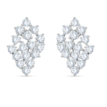 14K White Gold Multi-Shape Lab-Grown Diamond Earrings – 2.3 CT, fine jewellery by Luster d'Anvers, Antwerp