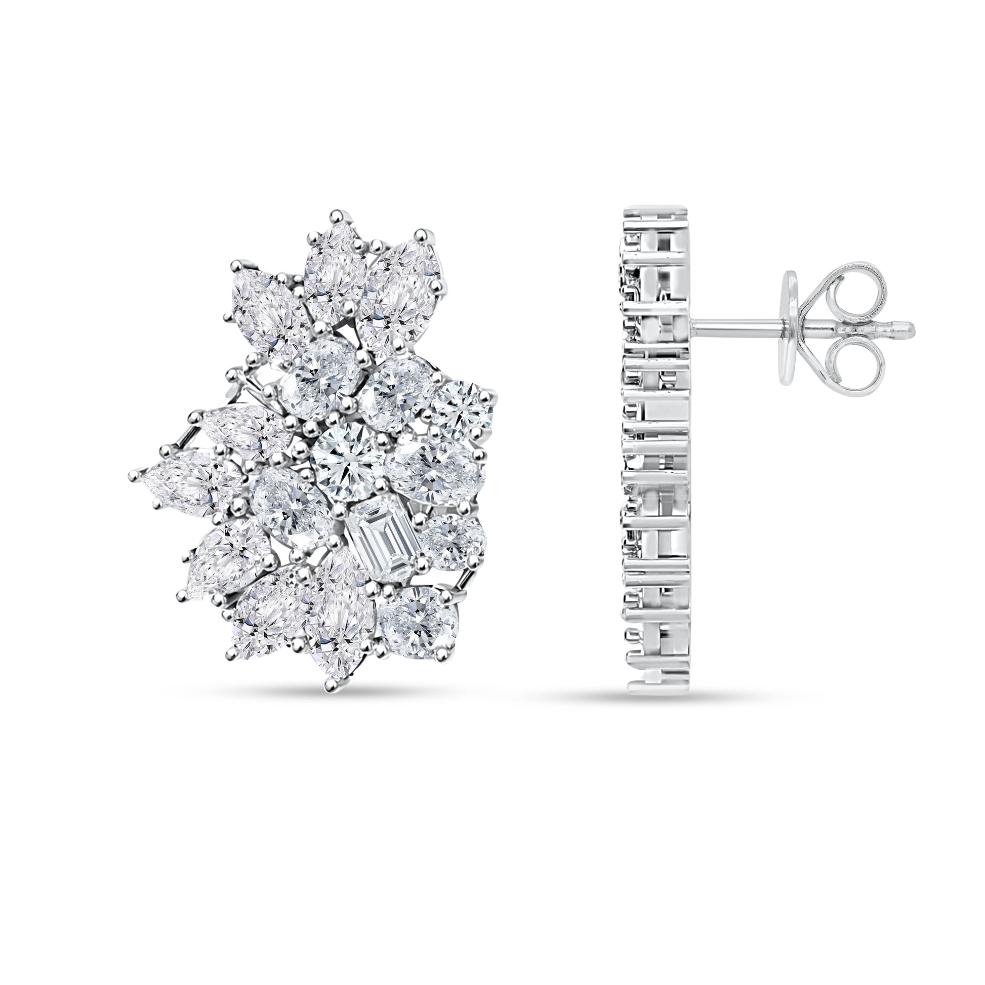 10K White Gold Round Cut Lab-Grown Diamond Earrings – 4.46 CT, fine jewellery by Luster d'Anvers, Antwerp