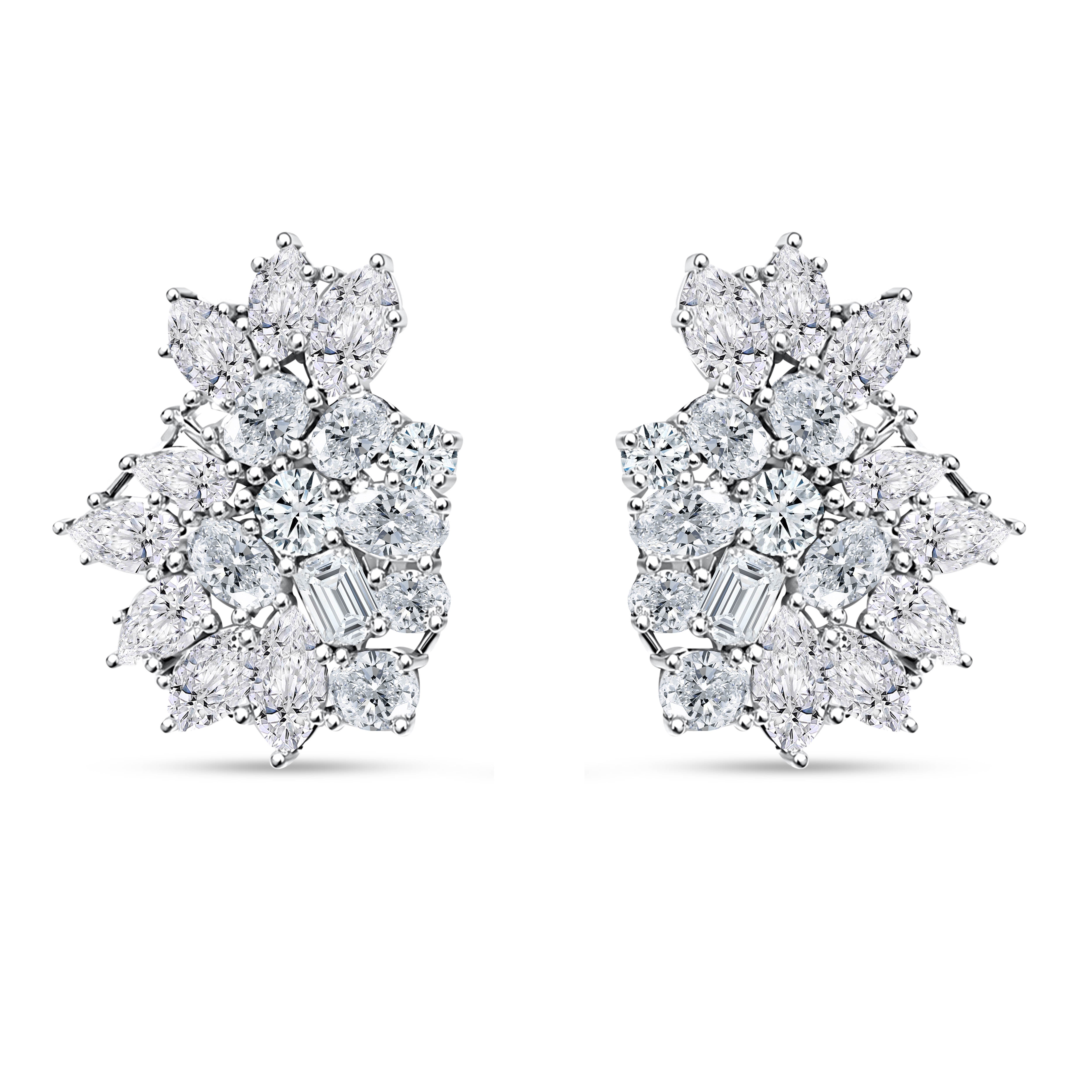 10K White Gold Round Cut Lab-Grown Diamond Earrings – 4.46 CT, fine jewellery by Luster d'Anvers, Antwerp