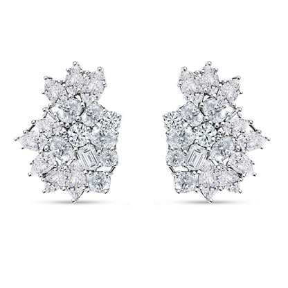 10K White Gold Round Cut Lab-Grown Diamond Earrings – 4.46 CT, fine jewellery by Luster d'Anvers, Antwerp