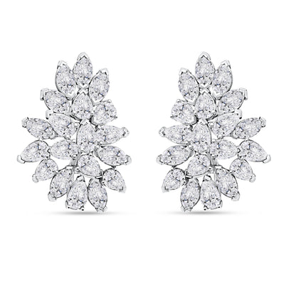10K White Gold Multi-Shape Lab-Grown Diamond Earrings – 3.47 CT, fine jewellery by Luster d'Anvers, Antwerp