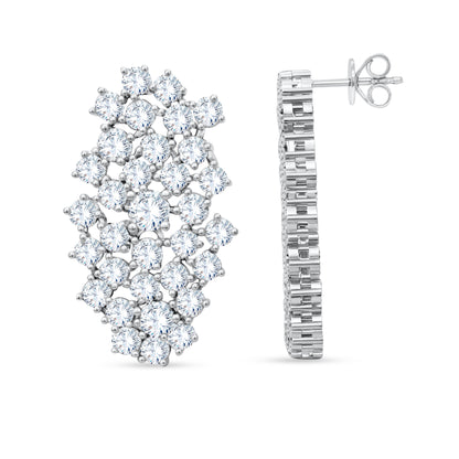 14K White Gold Multi-Shape Lab-Grown Diamond Earrings – 1.89 CT, fine jewellery by Luster d'Anvers, Antwerp