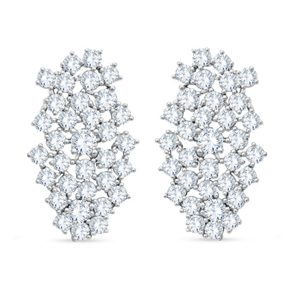14K White Gold Multi-Shape Lab-Grown Diamond Earrings – 1.89 CT, fine jewellery by Luster d'Anvers, Antwerp