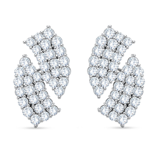 10K White Gold Multi-Shape Lab-Grown Diamond Earrings – 3.31 CT, fine jewellery by Luster d'Anvers, Antwerp