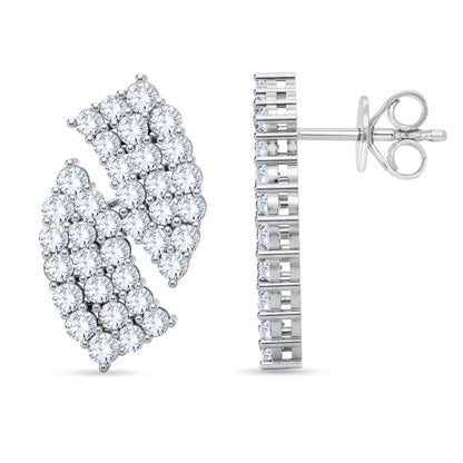 10K White Gold Multi-Shape Lab-Grown Diamond Earrings – 3.31 CT, fine jewellery by Luster d'Anvers, Antwerp