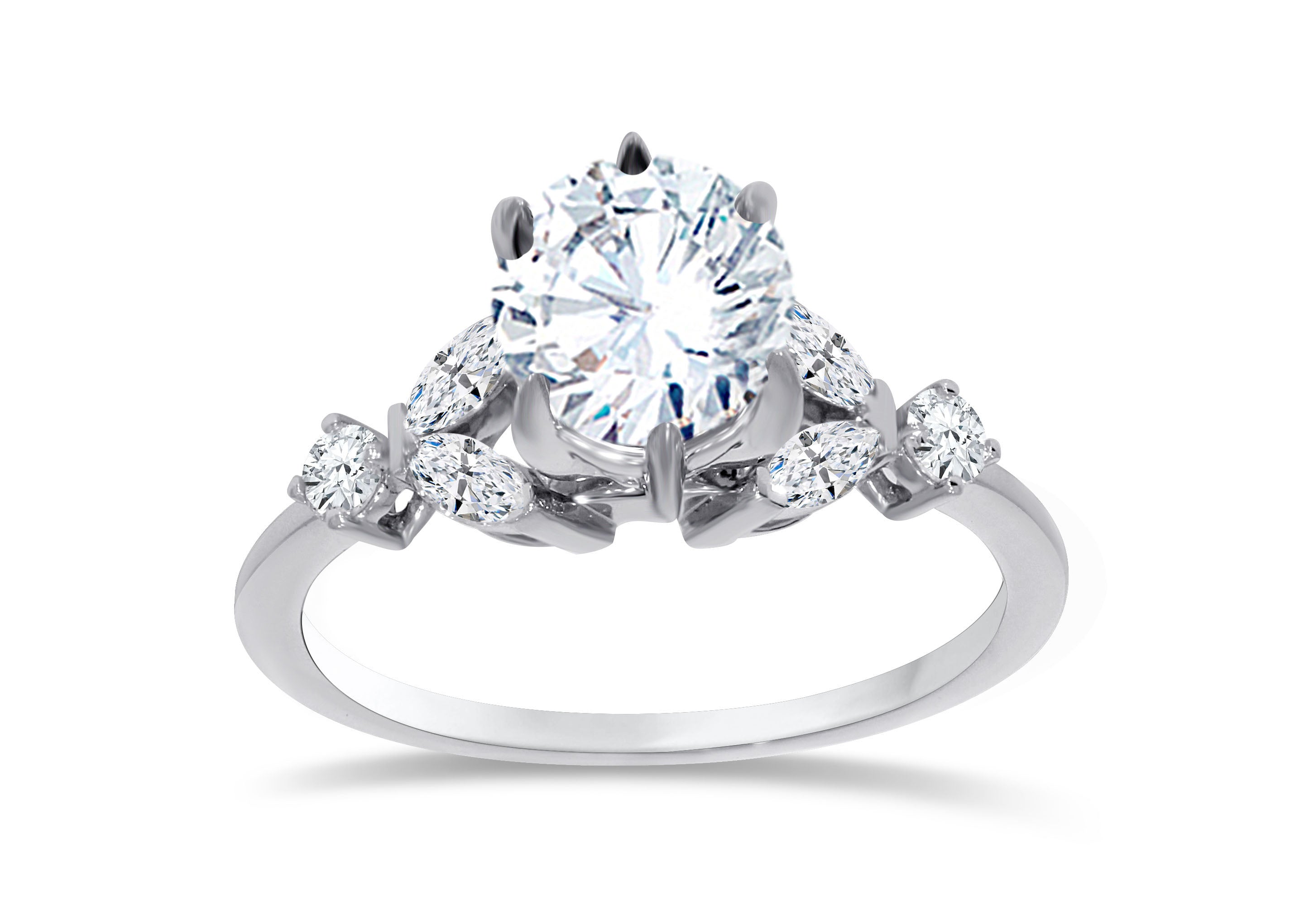 14K White Gold Round Cut Lab-Grown Diamond Ring – 0.34 CT, fine jewellery by Luster d'Anvers, Antwerp