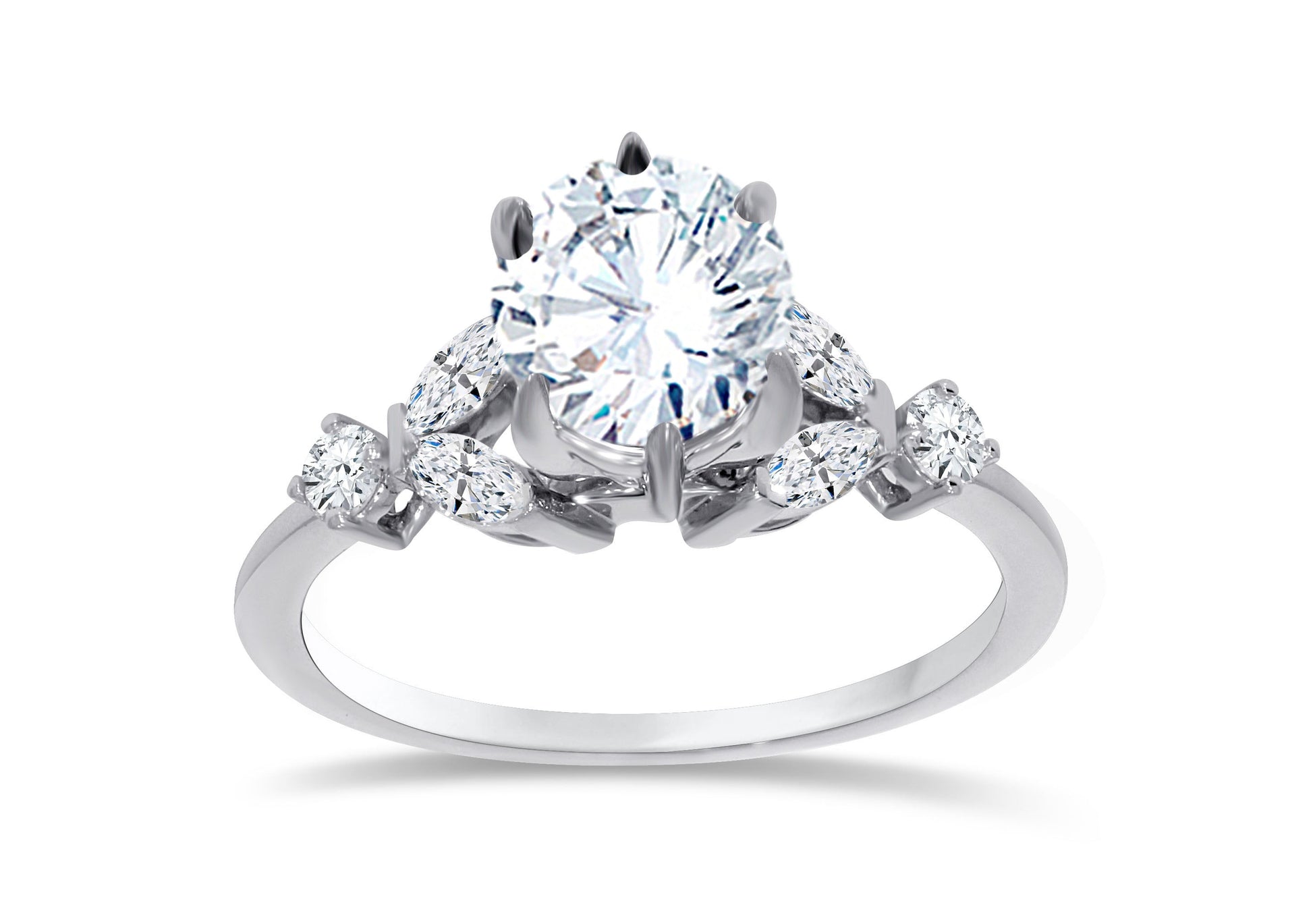 14K White Gold Round Cut Lab-Grown Diamond Ring – 0.34 CT, fine jewellery by Luster d'Anvers, Antwerp