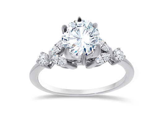 14K White Gold Round Cut Lab-Grown Diamond Ring – 0.34 CT, fine jewellery by Luster d'Anvers, Antwerp