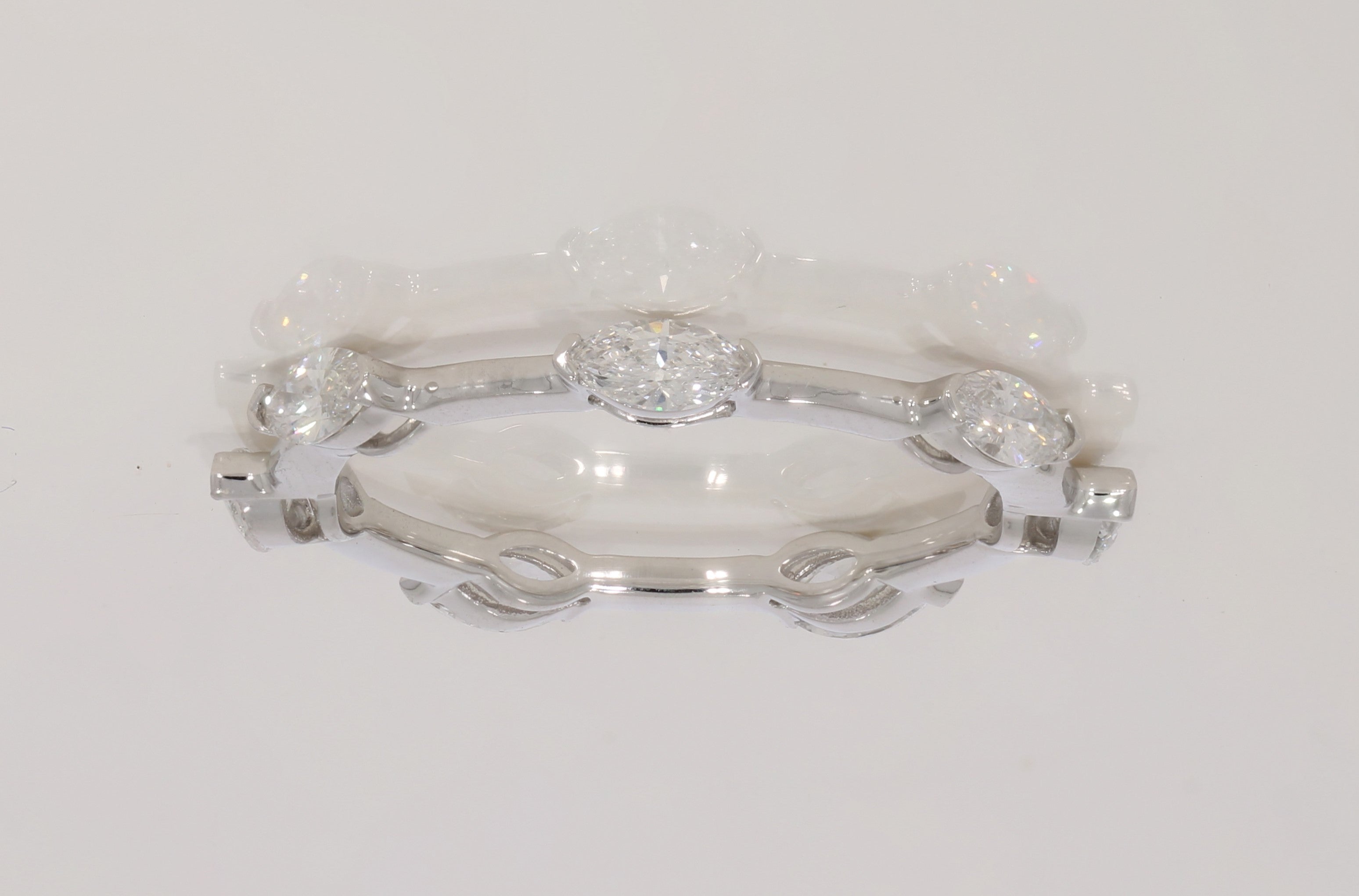 9K White Gold Marquise Cut Lab-Grown Diamond Ring – 0.78 CT, fine jewellery by Luster d'Anvers, Antwerp