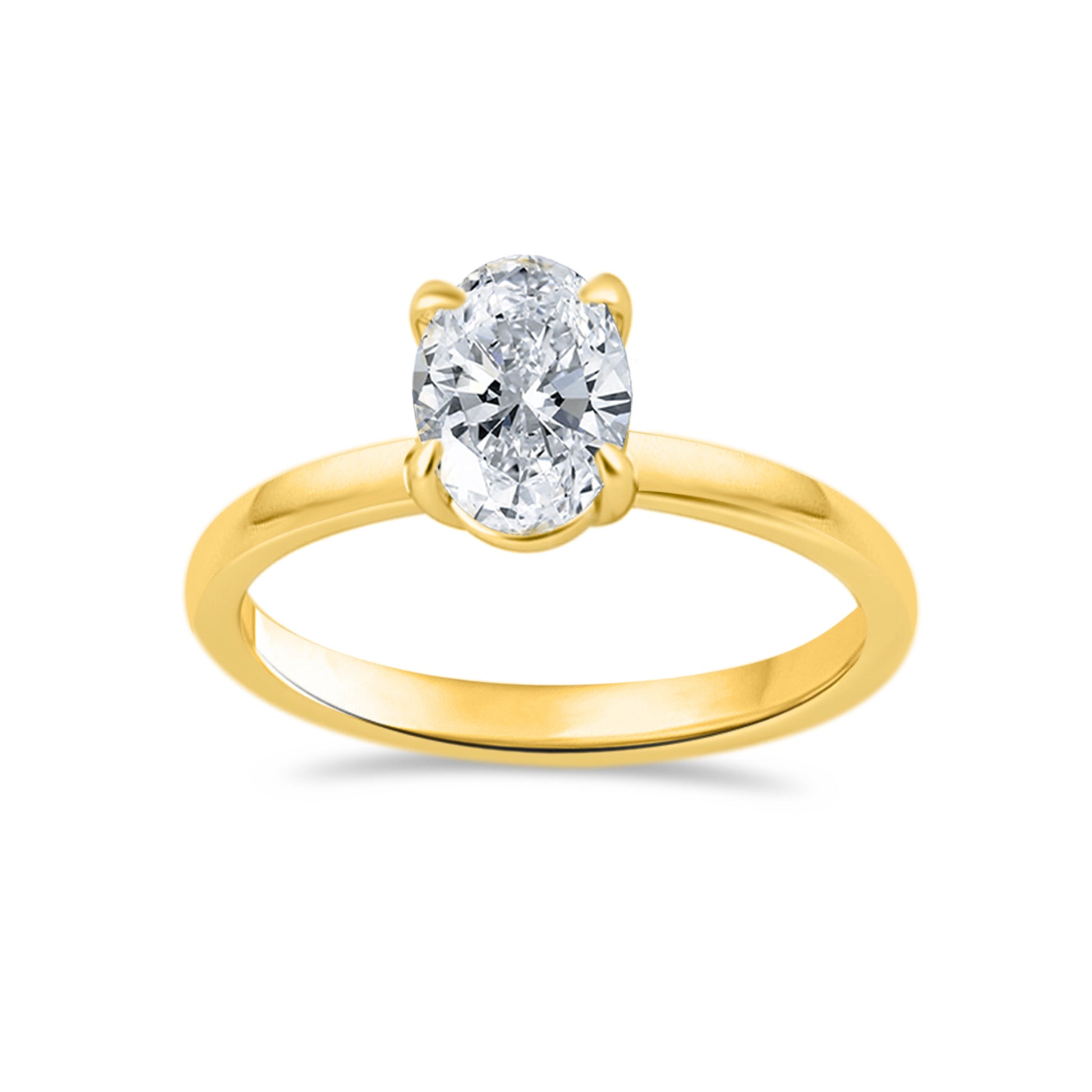 14K Yellow Gold Round Cut Lab-Grown Diamond Ring – 1.2 CT, fine jewellery by Luster d'Anvers, Antwerp