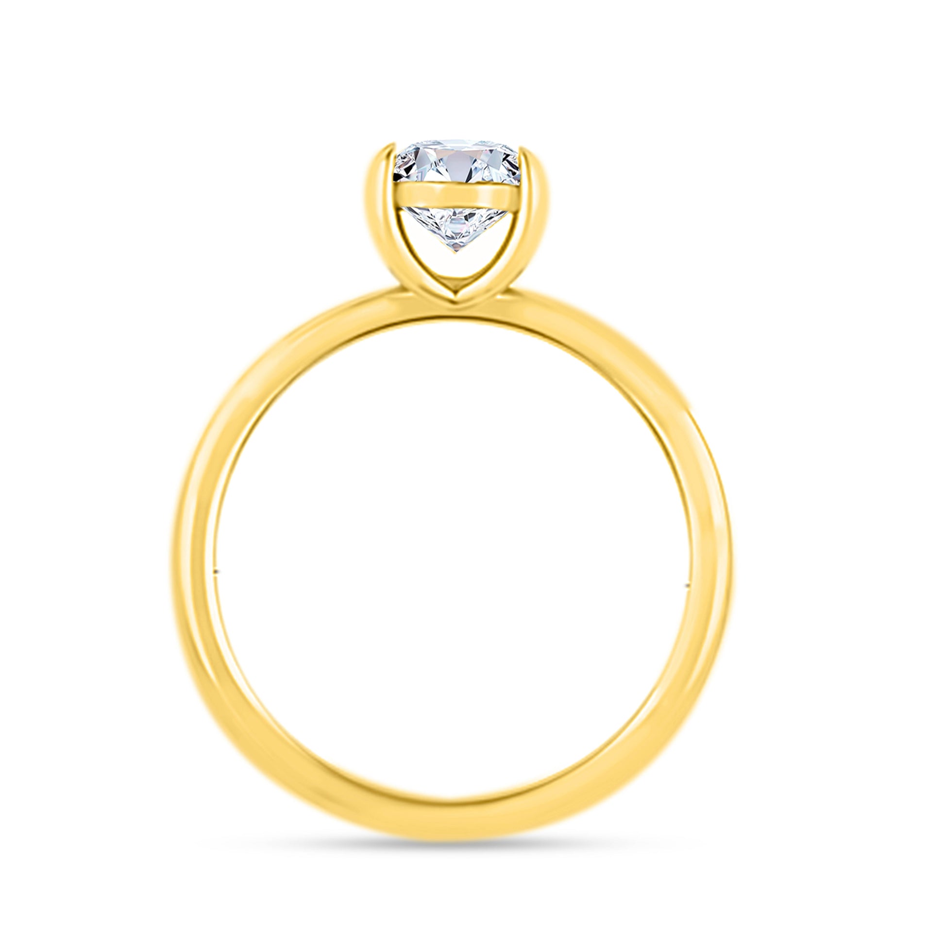 14K Yellow Gold Round Cut Lab-Grown Diamond Ring – 1.2 CT, fine jewellery by Luster d'Anvers, Antwerp