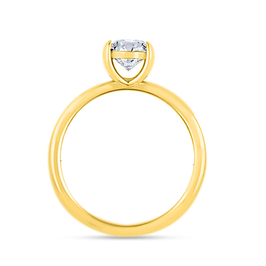 14K Yellow Gold Round Cut Lab-Grown Diamond Ring – 1.2 CT, fine jewellery by Luster d'Anvers, Antwerp