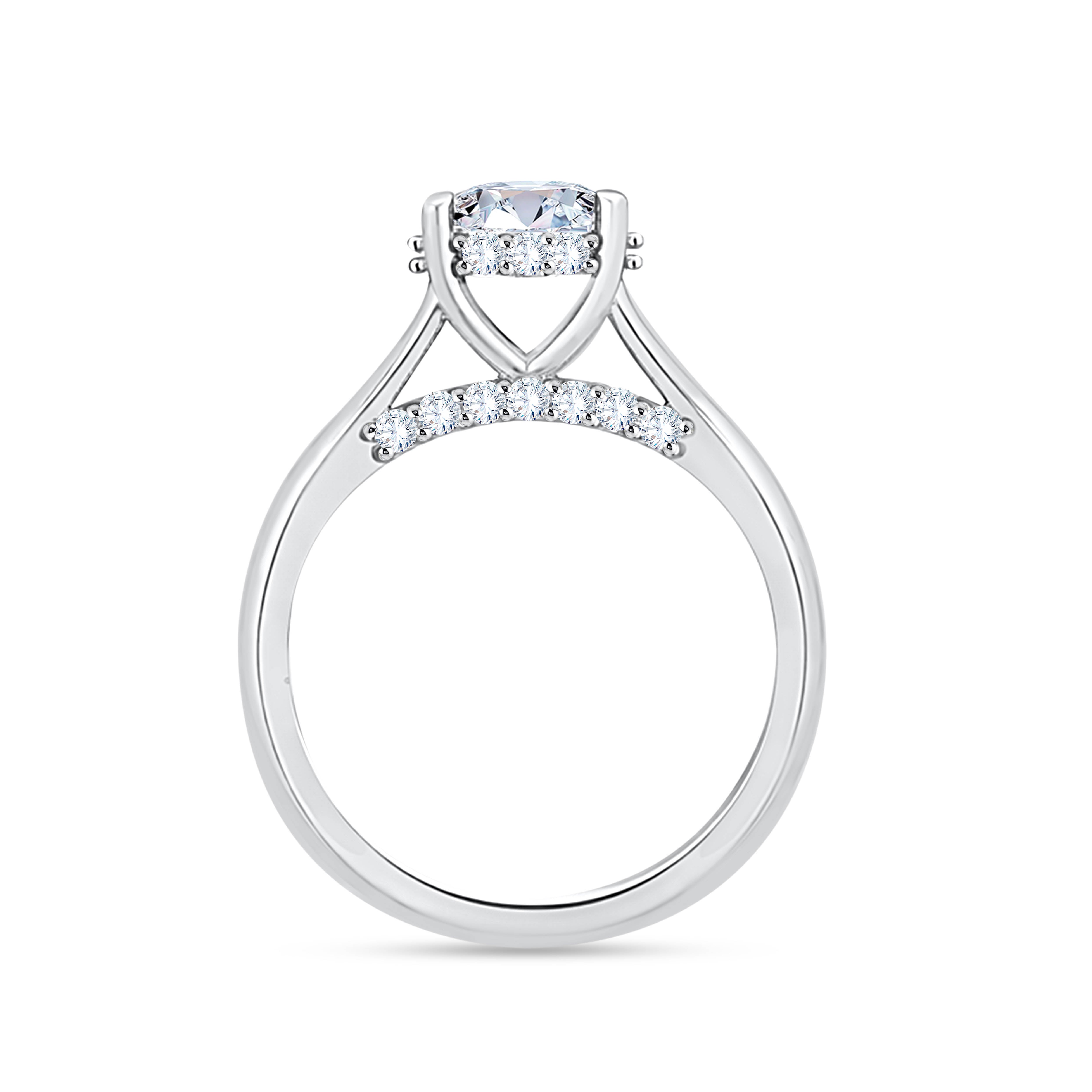 14K White Gold Oval Cut Lab-Grown Diamond Ring – 1.44 CT, fine jewellery by Luster d'Anvers, Antwerp