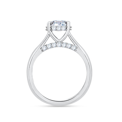 14K White Gold Oval Cut Lab-Grown Diamond Ring – 1.44 CT, fine jewellery by Luster d'Anvers, Antwerp