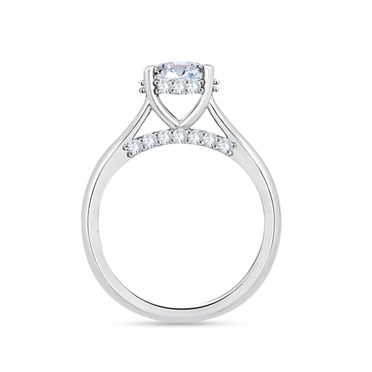 14K White Gold Oval Cut Lab-Grown Diamond Ring – 1.44 CT, fine jewellery by Luster d'Anvers, Antwerp