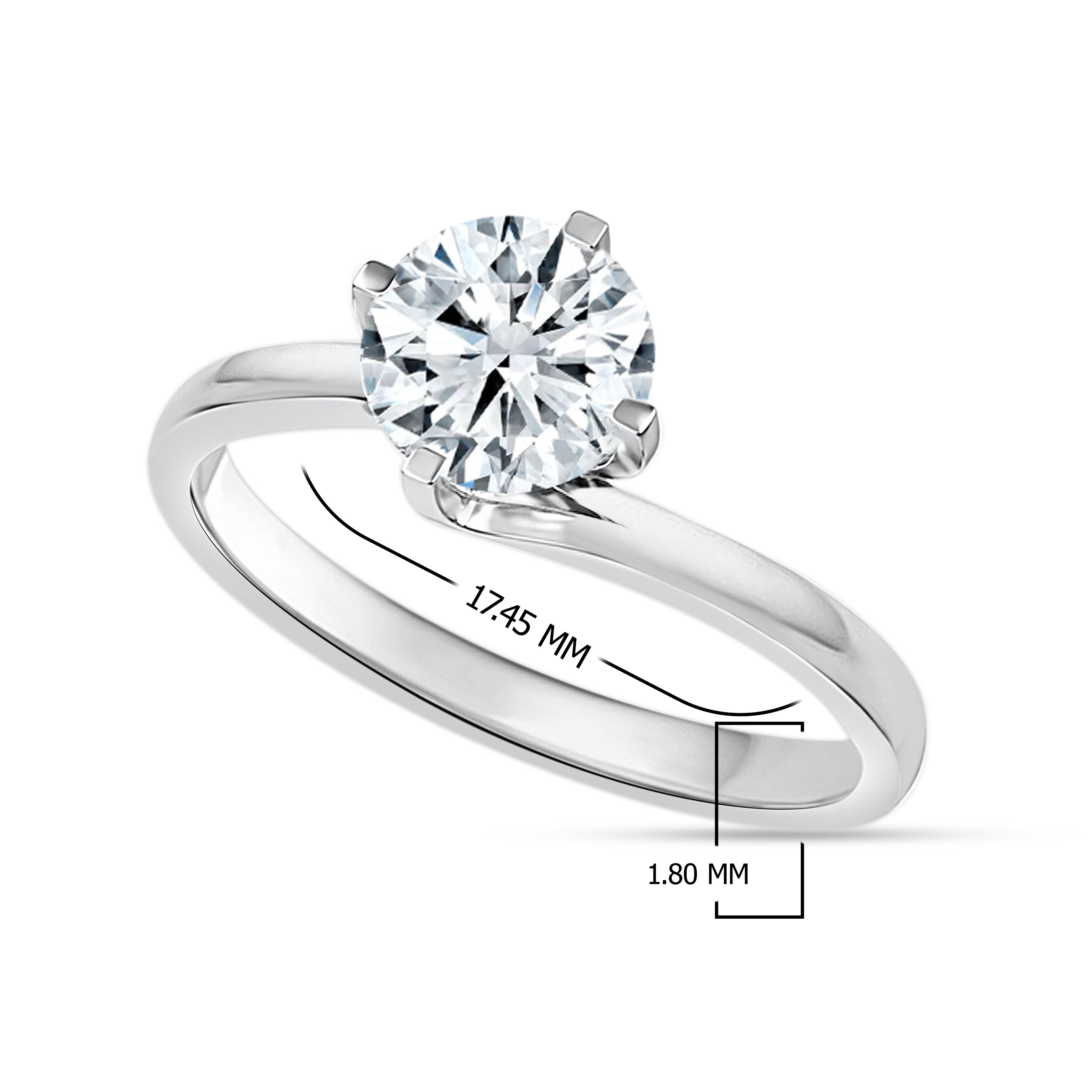 14K White Gold Round Cut Lab-Grown Diamond Ring – 1.09 CT, fine jewellery by Luster d'Anvers, Antwerp
