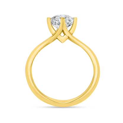 14K Yellow Gold Round Cut Lab-Grown Diamond Ring – 1.2 CT, fine jewellery by Luster d'Anvers, Antwerp