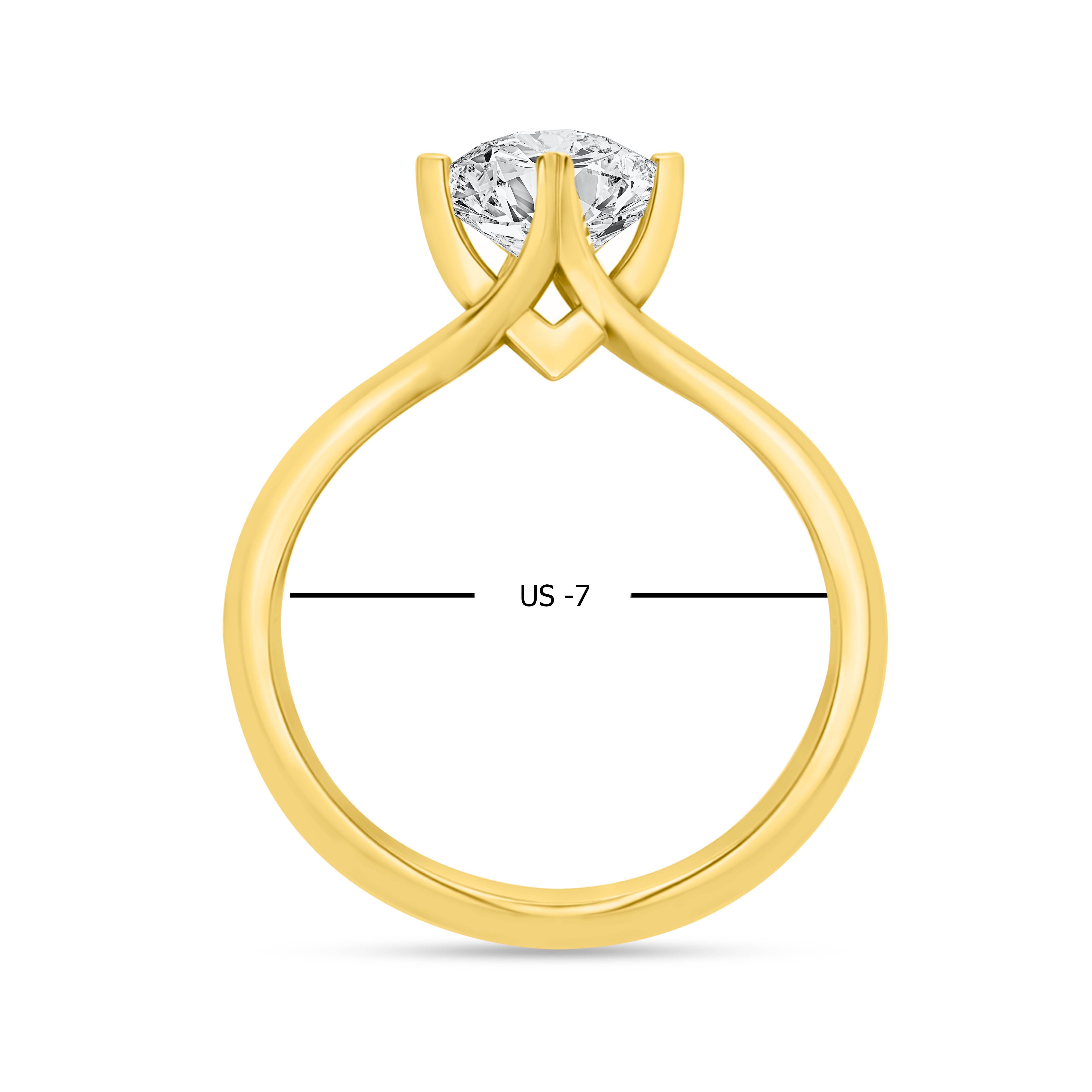 14K Yellow Gold Round Cut Lab-Grown Diamond Ring – 1.2 CT, fine jewellery by Luster d'Anvers, Antwerp