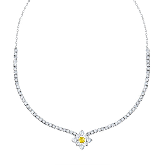 14K White Gold Round Cut Lab-Grown Diamond Necklace – 4.88 CT, fine jewellery by Luster d'Anvers, Antwerp
