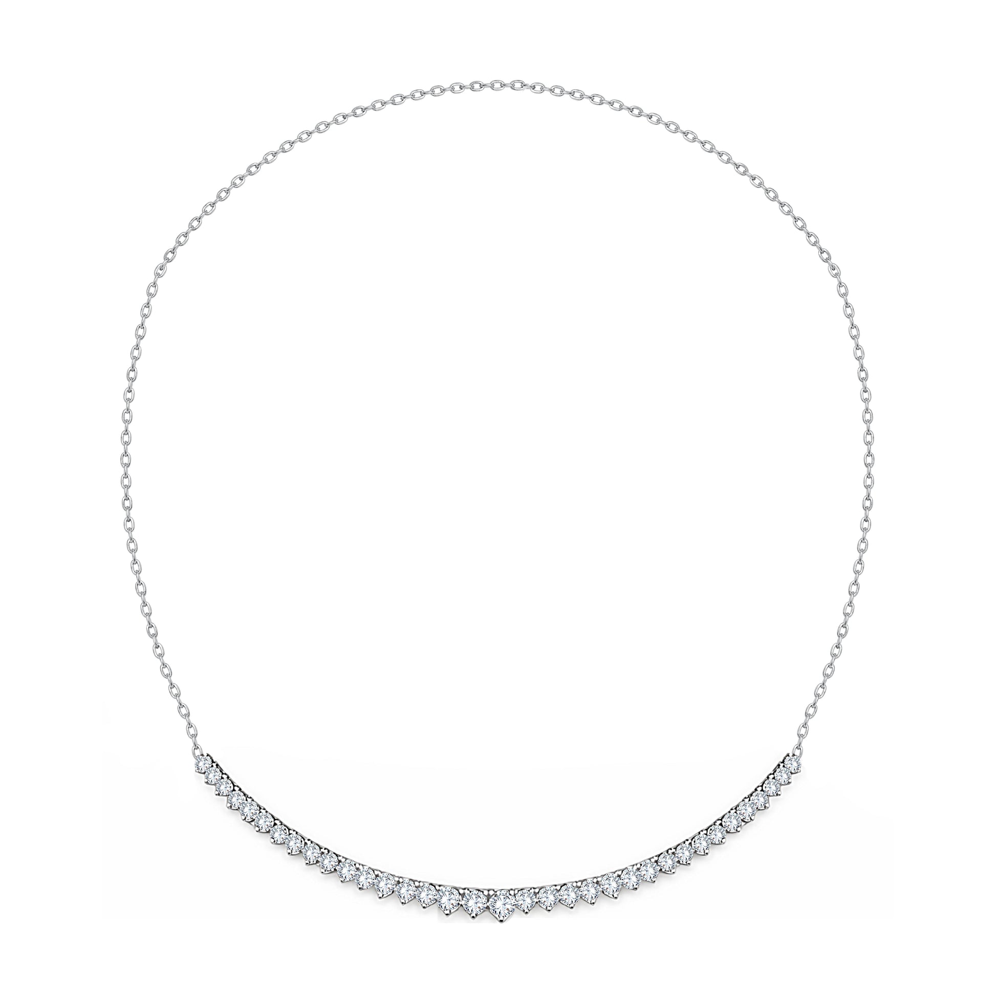 10K White Gold Round Cut Lab-Grown Diamond Necklace – 4.14 CT, fine jewellery by Luster d'Anvers, Antwerp