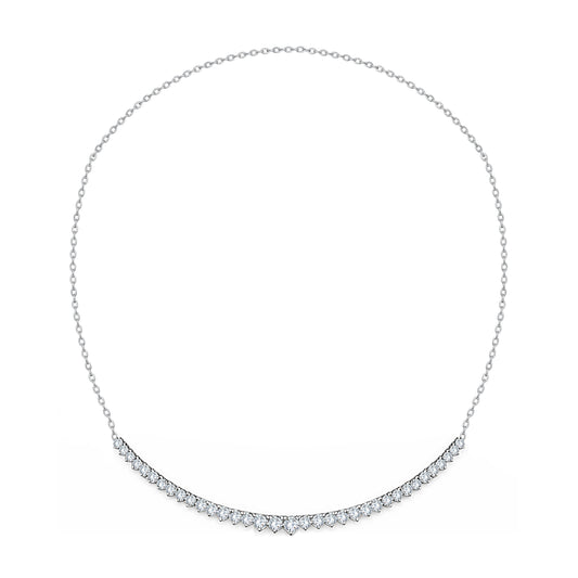 10K White Gold Round Cut Lab-Grown Diamond Necklace – 4.14 CT, fine jewellery by Luster d'Anvers, Antwerp