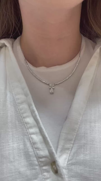 White Gold Multi-Shape Diamond Necklace – 2.64 CT