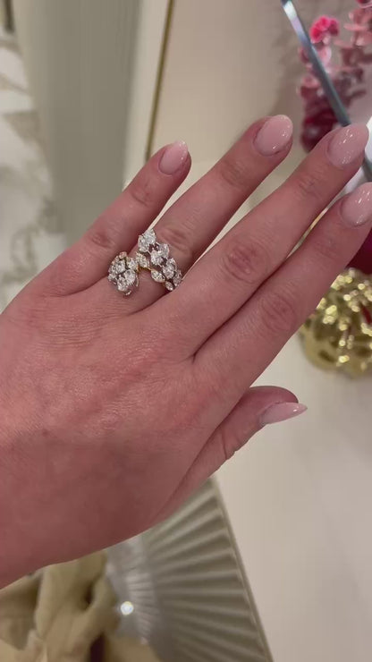 Two-tone gold Multi-Shape Diamond Ring – 2.64 CT